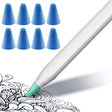 8 PCS Non-slip Mute Wear-resistant Nib Cover for Apple Pencil 1 / 2(Dark Blue) - Pencil Accessories by PMC Jewellery | Online Shopping South Africa | PMC Jewellery | Buy Now Pay Later Mobicred
