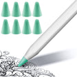 8 PCS Non-slip Mute Wear-resistant Nib Cover for Apple Pencil 1 / 2(Mint Green) - Pencil Accessories by PMC Jewellery | Online Shopping South Africa | PMC Jewellery | Buy Now Pay Later Mobicred