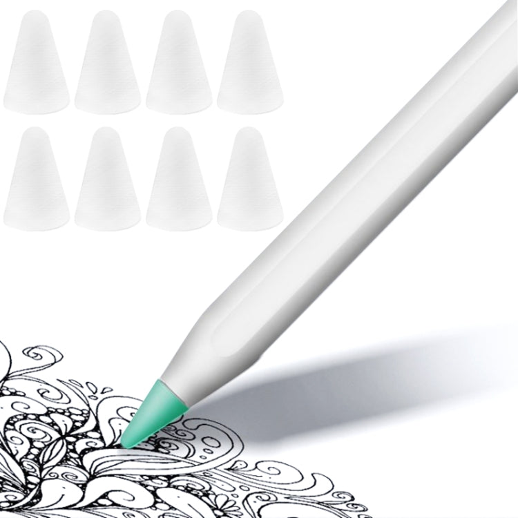 8 PCS Non-slip Mute Wear-resistant Nib Cover for Apple Pencil 1 / 2(Transparent)