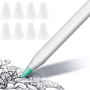 8 PCS Non-slip Mute Wear-resistant Nib Cover for Apple Pencil 1 / 2(Transparent)