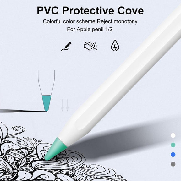 8 PCS Non-slip Mute Wear-resistant Nib Cover for Apple Pencil 1 / 2(White)