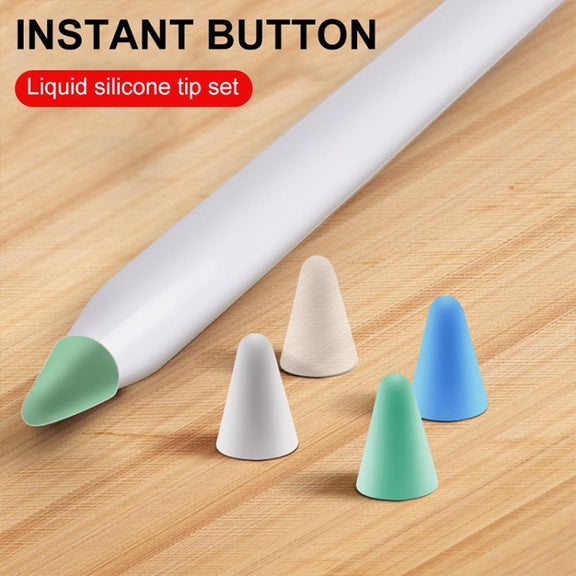 8 PCS Non-slip Mute Wear-resistant Nib Cover for Apple Pencil 1 / 2(White)