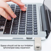 S29 3 in 1 64GB Micro USB + USB + 8 Pin Interface Metal Twister Flash Disk(Silver)