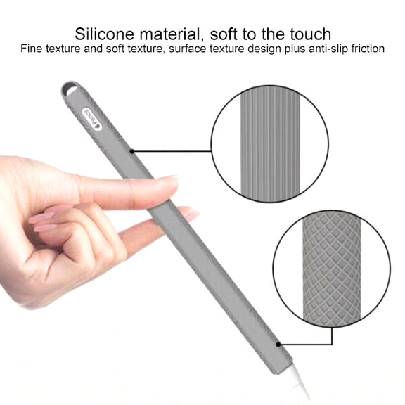 Stylus Pen Silica Gel Shockproof Protective Case for Apple Pencil 2 (White)
