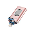 Richwell 3 in 1 32G Type-C + 8 Pin + USB 3.0 Metal Push-pull Flash Disk with OTG Function(Rose Gold) - U Disk & Card Reader by Richwell | Online Shopping South Africa | PMC TechLife | Buy Now Pay Later Mobicred
