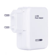 HT-CD03 15.5W 5V 3.1A 4-Port USB Wall Charger Travel Charger, EU Plug (White)