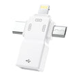 USB 2.0 to 8 Pin + USB-C / Type-C + Micro USB  OTG Adapter - Converter & Adapter by PMC TechLife | Online Shopping South Africa | PMC TechLife | Buy Now Pay Later Mobicred