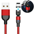 2m 2A Output USB to 8 Pin Nylon Braided Rotate Magnetic Charging Cable(Red) - Charging Cable & Head by PMC TechLife | Online Shopping South Africa | PMC TechLife | Buy Now Pay Later Mobicred