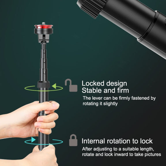 Aluminum Alloy Mobile Phone Bluetooth Selfie Stick Live Floor Tripod Bracket, Height: 1.5m