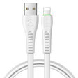 Mcdodo CA-6360 Flying Fish Series 8 Pin to USB LED Cable, Length: 1.2m(White) - Normal Style Cable by Mcdodo | Online Shopping South Africa | PMC TechLife | Buy Now Pay Later Mobicred