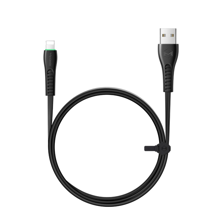 Mcdodo CA-6363 Flying Fish Series 8 Pin to USB LED Cable, Length: 1.8m(Black)