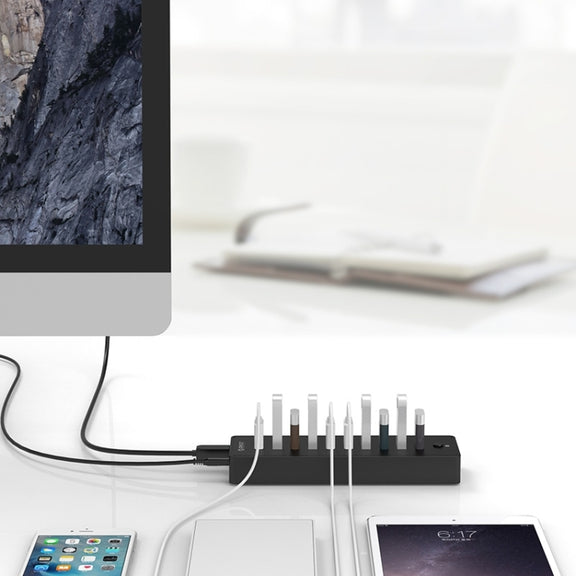 ORICO P10-U3-V1 10 USB 3.0 Ports HUB, Specification: US Plug