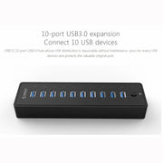 ORICO P10-U3-V1 10 USB 3.0 Ports HUB, Specification: US Plug