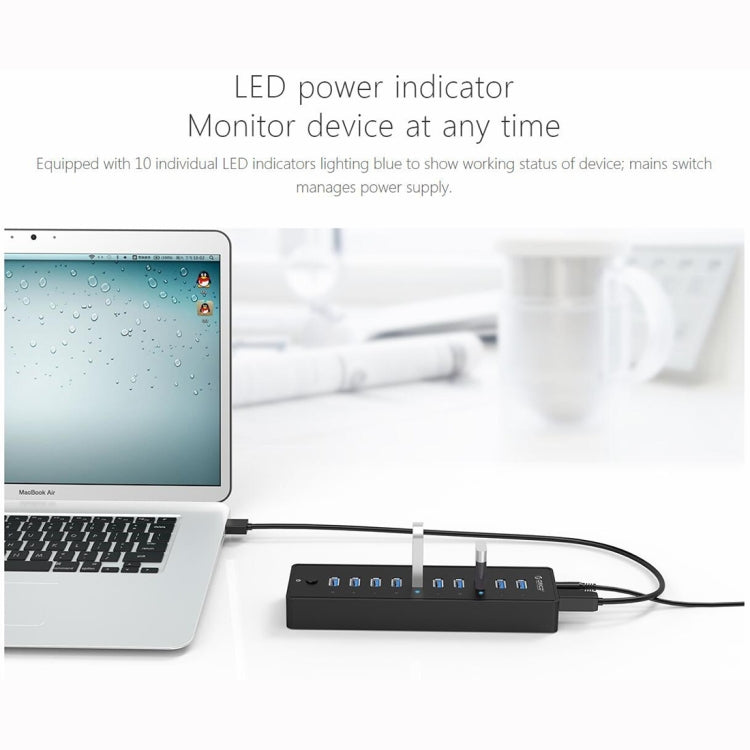 ORICO P10-U3-V1 10 USB 3.0 Ports HUB, Specification: US Plug