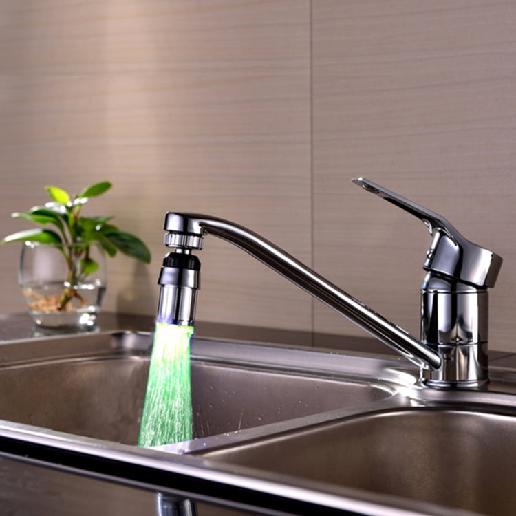 SDF-B6 1 LED ABS Temperature Sensor 3-color LED Faucet Light Water Glow Shower, Size: 58 x 24mm, Interface: 22mm (Silver)