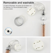 SDS-A23 15 LEDs ABS Temperature Sensor Negative Ions RGB LED Shower Head, Size: 23 x 6.5 x 5.8cm, Interface:  20mm