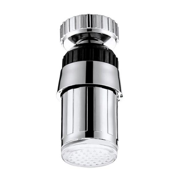 SDF-B6 1 LED ABS Colorful Change LED Faucet Light Water Glow Shower, Size: 58 x 24mm, Interface: 22mm (Silver)