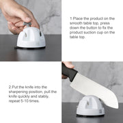 Original Xiaomi Youpin Huohou Kitchen Mini Double Wheel Knife Sharpener (White)