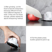 Original Xiaomi Youpin Huohou Kitchen Mini Double Wheel Knife Sharpener (White)