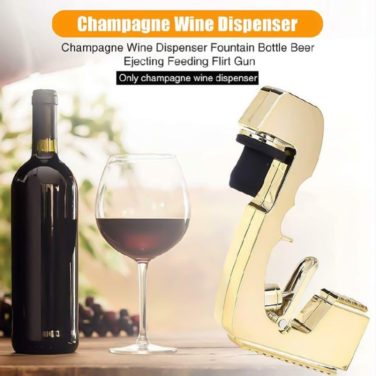 Plastic Wrapped Metal Bubbly Blaster Champagne Bottle Squirt Gun Bar Tool(Black)