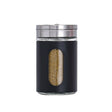 Stainless Steel Lid Glass Seasoning Jar Kitchen Supplies (Black) - Condiment Bottles & Hip Flasks by PMC TechLife | Online Shopping South Africa | PMC TechLife | Buy Now Pay Later Mobicred