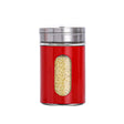 Stainless Steel Lid Glass Seasoning Jar Kitchen Supplies (Red) - free shipping - PMC TechLife - Order now!
