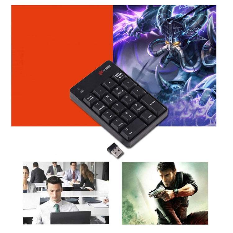 MC Saite SK-51AG 2 in 1 2.4G USB Numeric Wireless Keyboard  & Mini Calculator for Laptop Desktop PC(Black)