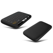 H18 2.4GHz Mini Wireless Air Mouse QWERTY Keyboard with Touchpad / Vibration for PC, TV(Black)