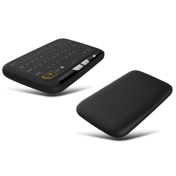 H18 2.4GHz Mini Wireless Air Mouse QWERTY Keyboard with Touchpad / Vibration for PC, TV(Black)