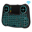 MT08 2.4GHz Mini Wireless Air Mouse QWERTY Keyboard with Colorful Backlight & Touchpad & Multimedia Control for PC, TV(Black) - MINI PC Accessories & Gadgets by PMC TechLife | Online Shopping South Africa | PMC TechLife | Buy Now Pay Later Mobicred
