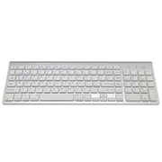 K368 Dual Mode Dual Channel 102 Keys Wireless Bluetooth Keyboard for Laptop, Notebook, Tablet and Smartphones, Support Android / iOS / Windows or An Updated Version(Silver)
