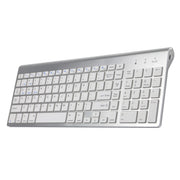 K368 Dual Mode Dual Channel 102 Keys Wireless Bluetooth Keyboard for Laptop, Notebook, Tablet and Smartphones, Support Android / iOS / Windows or An Updated Version(Silver)