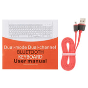 K368 Dual Mode Dual Channel 102 Keys Wireless Bluetooth Keyboard for Laptop, Notebook, Tablet and Smartphones, Support Android / iOS / Windows or An Updated Version(Silver)
