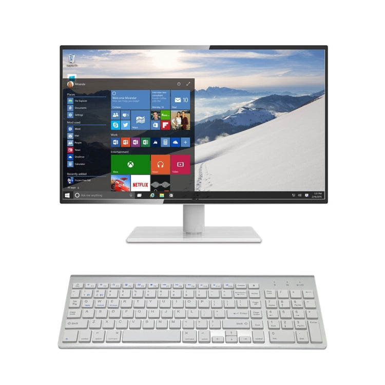 K368 Dual Mode Dual Channel 102 Keys Wireless Bluetooth Keyboard for Laptop, Notebook, Tablet and Smartphones, Support Android / iOS / Windows or An Updated Version(Silver)