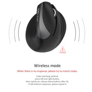 DELUX M618 Mini 2.4G Wireless 2400DPI USB Rechargeable Ergonomic Vertical Mouse(Grey)
