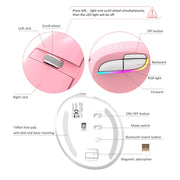 DELUX M618 Mini 2.4G Wireless 2400DPI USB Rechargeable Ergonomic Vertical Mouse (White)