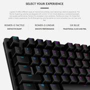Logitech G512 RGB C-axis Mechanical Wired Gaming Keyboard, Length: 1.8m (Black)