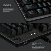 Logitech G512 RGB C-axis Mechanical Wired Gaming Keyboard, Length: 1.8m (Black)