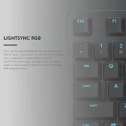 Logitech G512 RGB C-axis Mechanical Wired Gaming Keyboard, Length: 1.8m (Black)