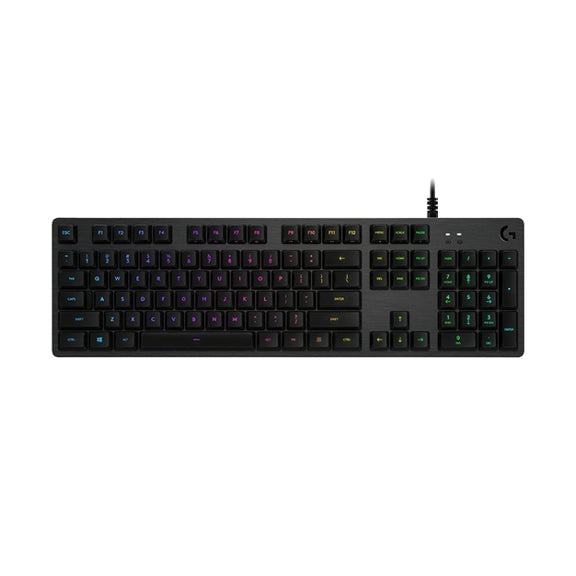 Logitech G512 RGB L-axis Mechanical Wired Gaming Keyboard, Length: 1.8m (Black)