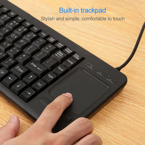 DS-8800 USB Interface Prevent Water Splashing Laser Engraving Character One-piece Wired Touchpad Keyboard, Length: 1.5m