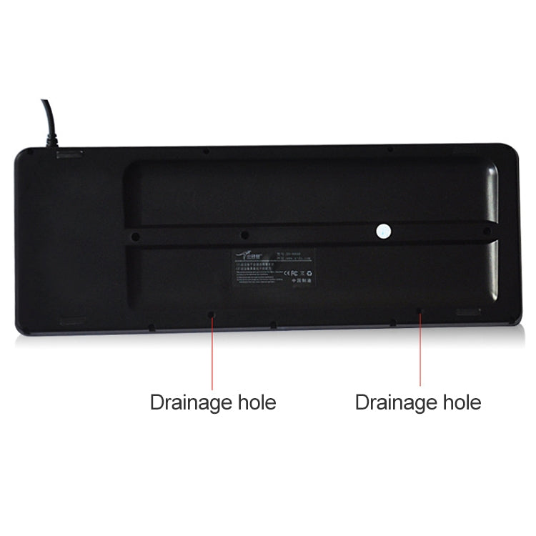 DS-8800 PS / 2 Interface Prevent Water Splashing Laser Engraving Character One-piece Wired Touchpad Keyboard, Length: 1.5m