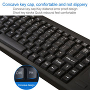 DS-8800 PS / 2 Interface Prevent Water Splashing Laser Engraving Character One-piece Wired Touchpad Keyboard, Length: 1.5m