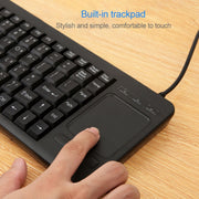 DS-8800 PS / 2 Interface Prevent Water Splashing Laser Engraving Character One-piece Wired Touchpad Keyboard, Length: 1.5m
