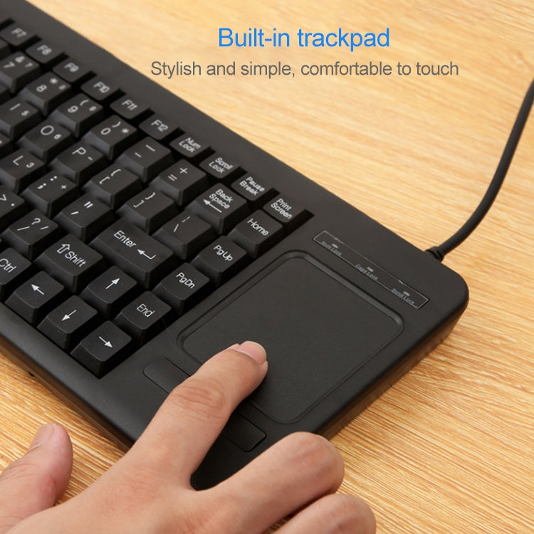 DS-8800 PS / 2 Interface Prevent Water Splashing Laser Engraving Character One-piece Wired Touchpad Keyboard, Length: 1.5m