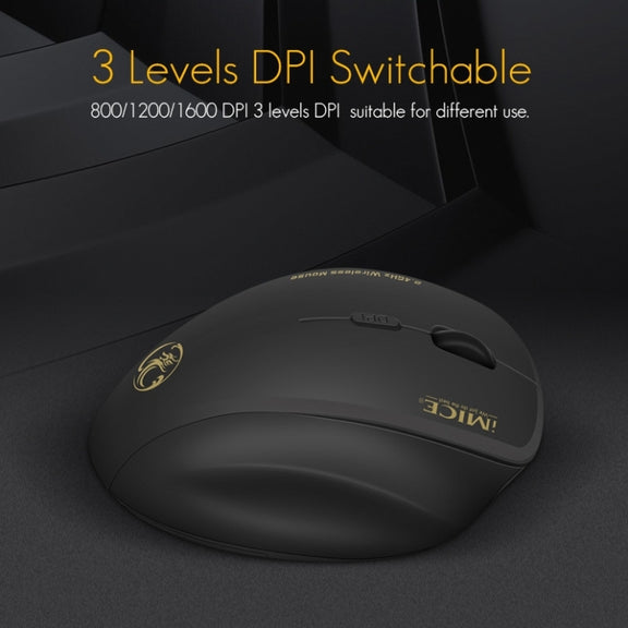 iMICE G6 Wireless Mouse 2.4G Office Mouse 6-button Gaming Mouse(Grey)