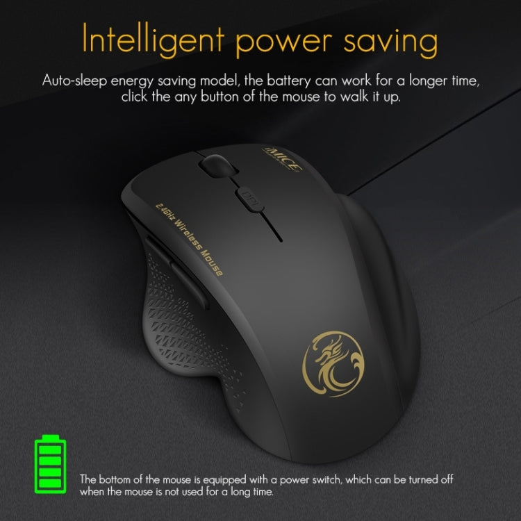 iMICE G6 Wireless Mouse 2.4G Office Mouse 6-button Gaming Mouse(Red)