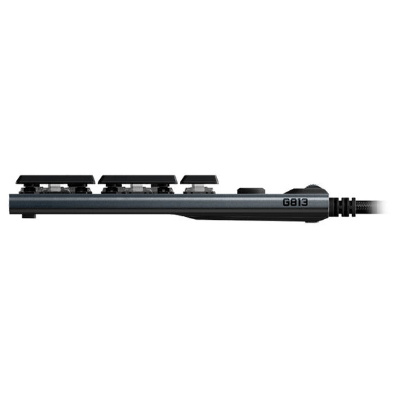 Logitech G813 RGB Mechanical Wired Gaming Keyboard (GL-Linear), Length: 1.8m
