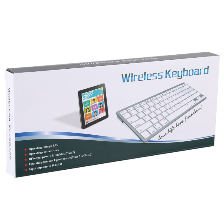 WB-8022 Ultra-thin Wireless Bluetooth Keyboard, Arabic Keys(Silver)