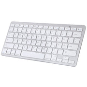 WB-8022 Ultra-thin Wireless Bluetooth Keyboard, German Keys(Silver)